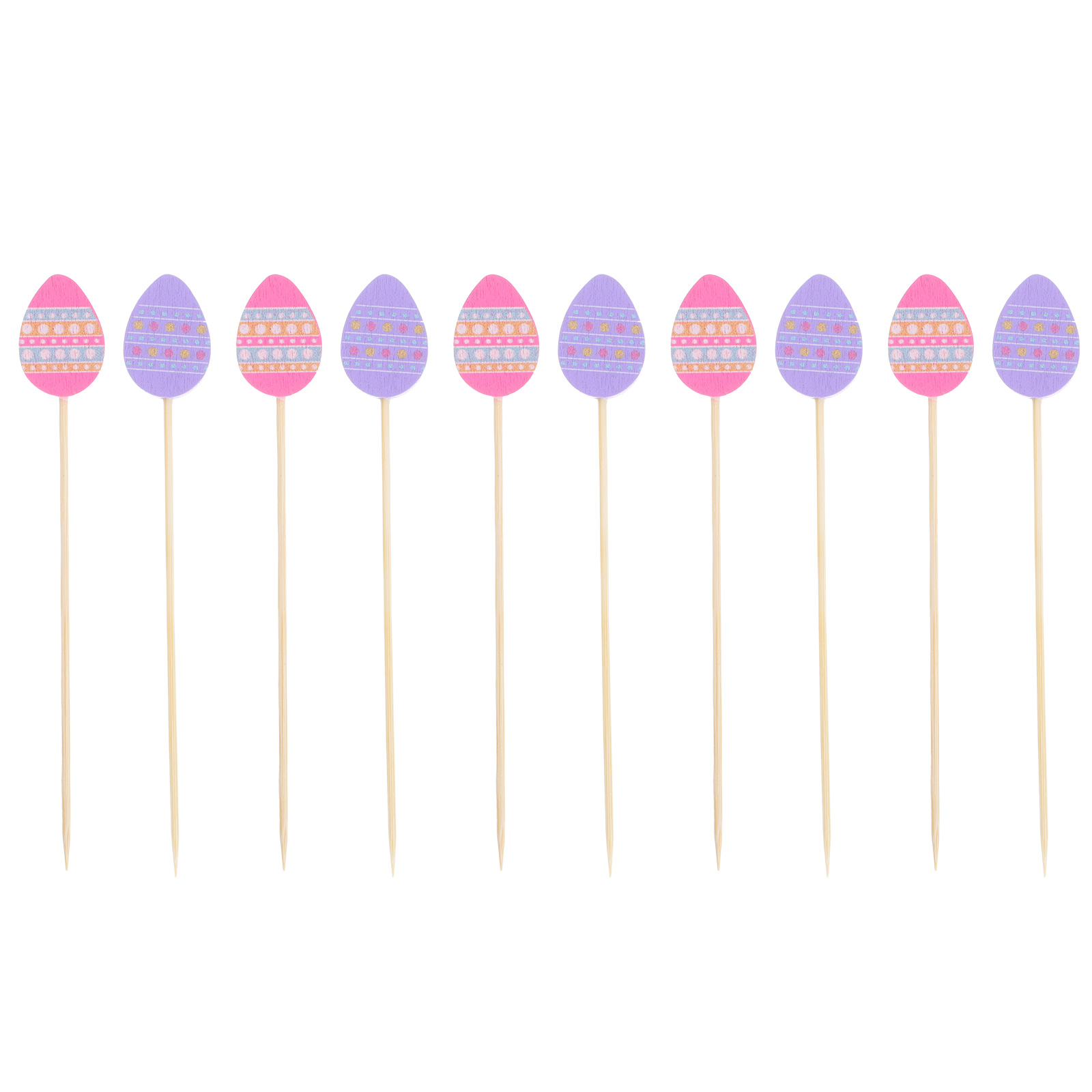 Rhewides 100Pcs Adorable Egg Cake Inserts Easter Cupcake Picks Cupcake Decorations